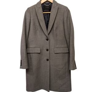 J. Crew Factory Women's Gray Tailored Long Coat